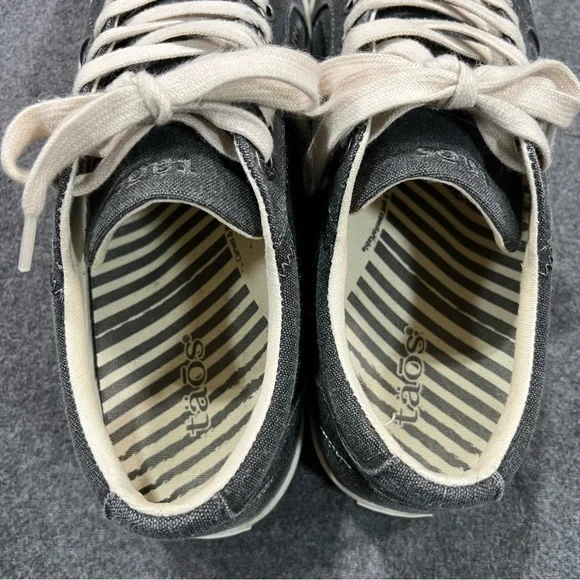 Taos Star Shoes Sneakers Womens Size 8 Dark Gray Washed Denim Casual Lace Up - Picture 9 of 13